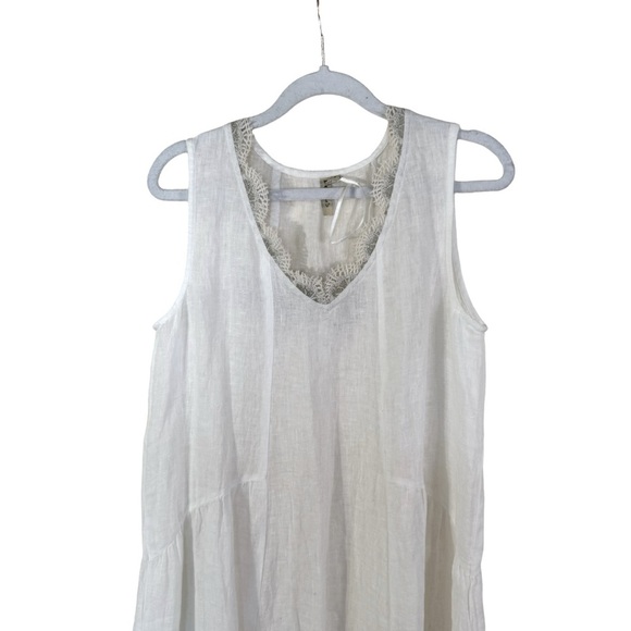 MARILU (Made In India) Cotton Linen Blend Boho Maxi dress Size S - Picture 2 of 7